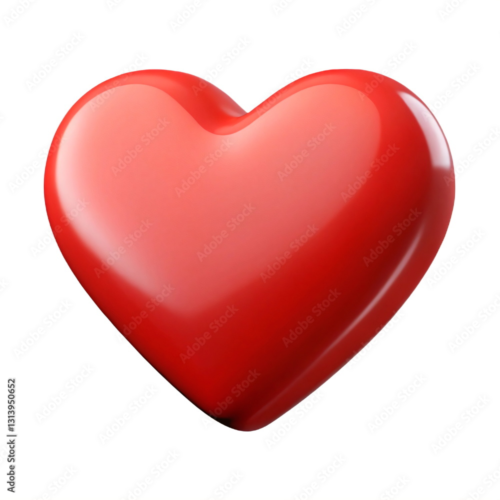 Red heart isolated on a white background. 3d render image. Red heart isolated on a white background. 3d render image.