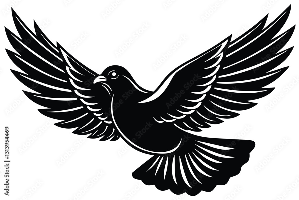flying dove silhouette flying dove silhouette