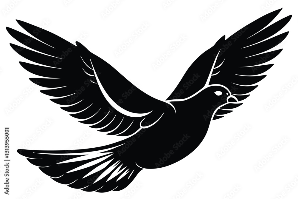 Obraz premium Bird silhouette illustration