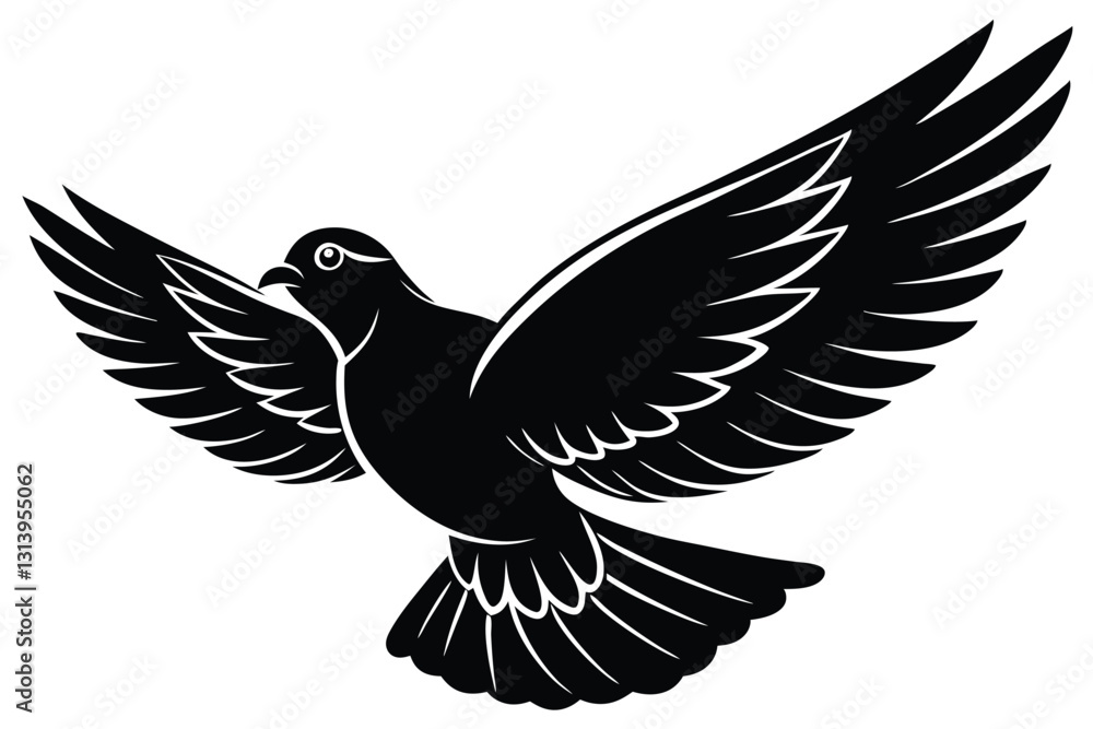 Fototapeta premium Bird silhouette illustration