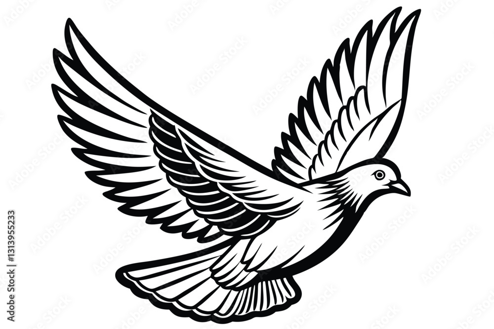 Obraz premium Bird silhouette illustration