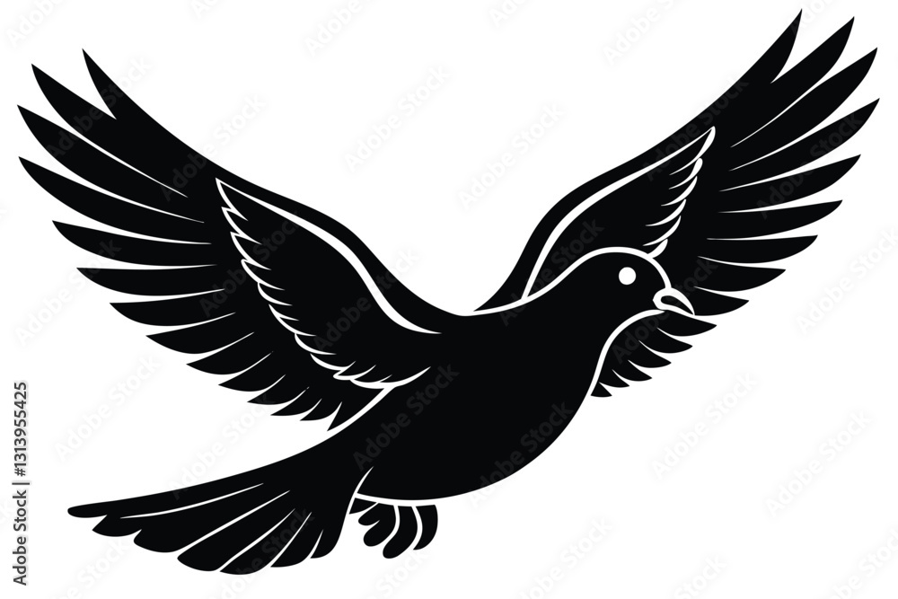 Obraz premium Bird silhouette illustration