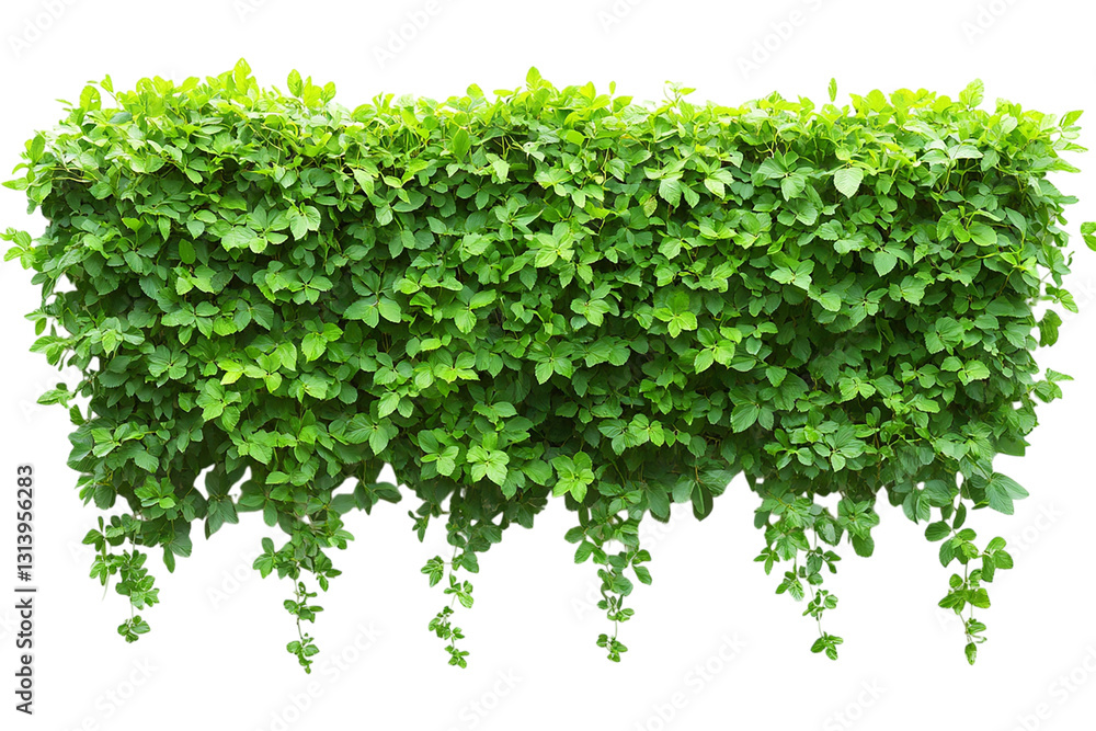 Obraz premium Lush Green Foliage: A Vibrant Wall of Leaves