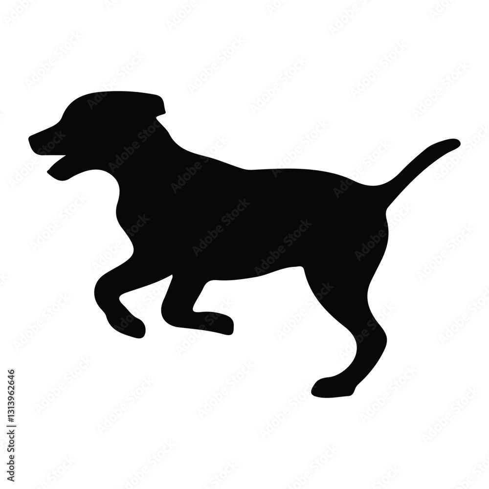 Naklejka premium dashing dog silhouette