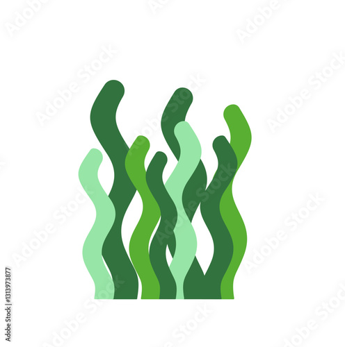 Cute grass icon set. green grass vector design illustration.