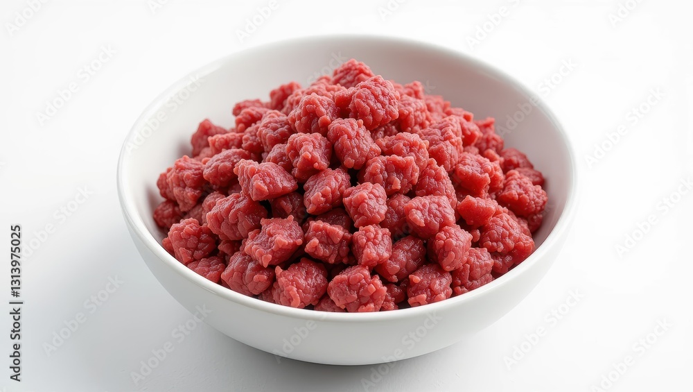 Fresh Red Raspberries Gathered in a White Bowl on a Minimalist Background Fresh Red Raspberries Gathered in a White Bowl on a Minimalist Background