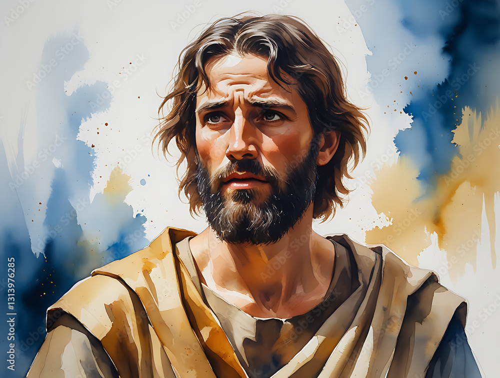 Watercolor Painting Illustration of Thomas, Thomas was nicknamed