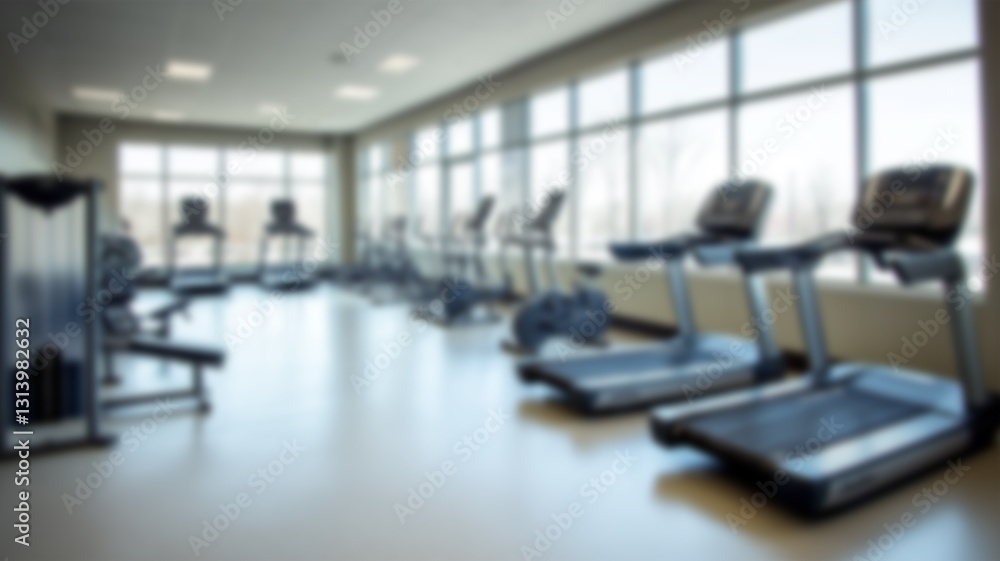Abstract blur fitness gym with equipment for background. AI Generated Images Abstract blur fitness gym with equipment for background. AI Generated Images