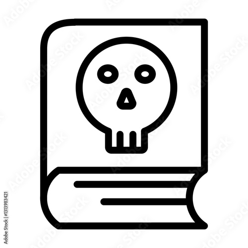 Horror Writing Vector Line Icon Design