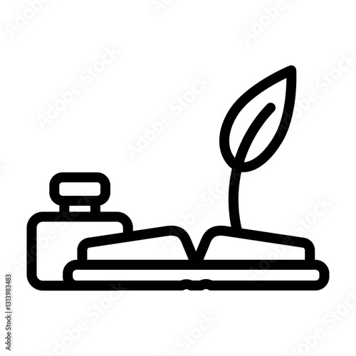 Memoir Vector Line Icon Design