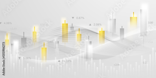 business vector illustration design Stock market charts or Forex trading charts for business and finance ideas.