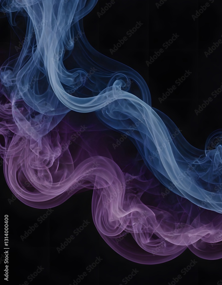 Fototapeta premium smoke effect isolated on a black background