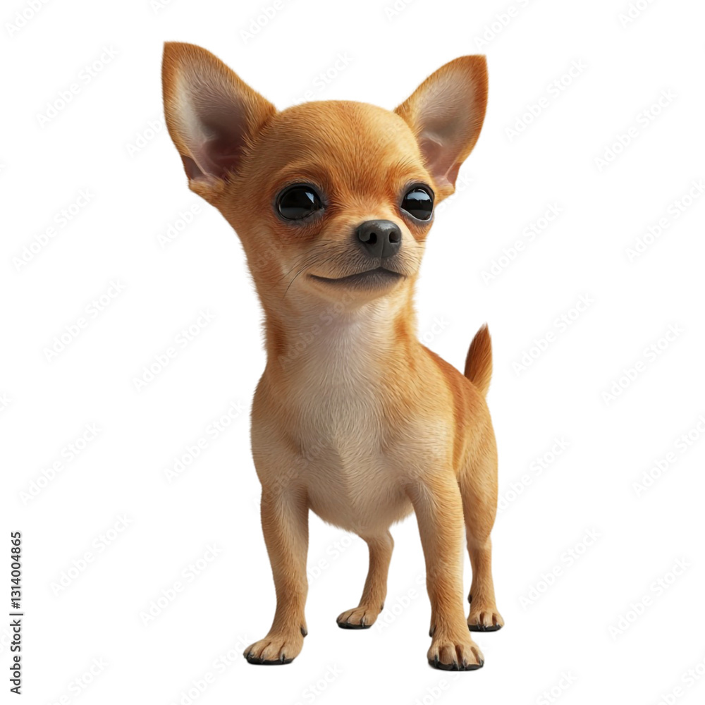 Obraz premium Adorable Chihuahua Puppy Portrait Sweet and Gentle Dog