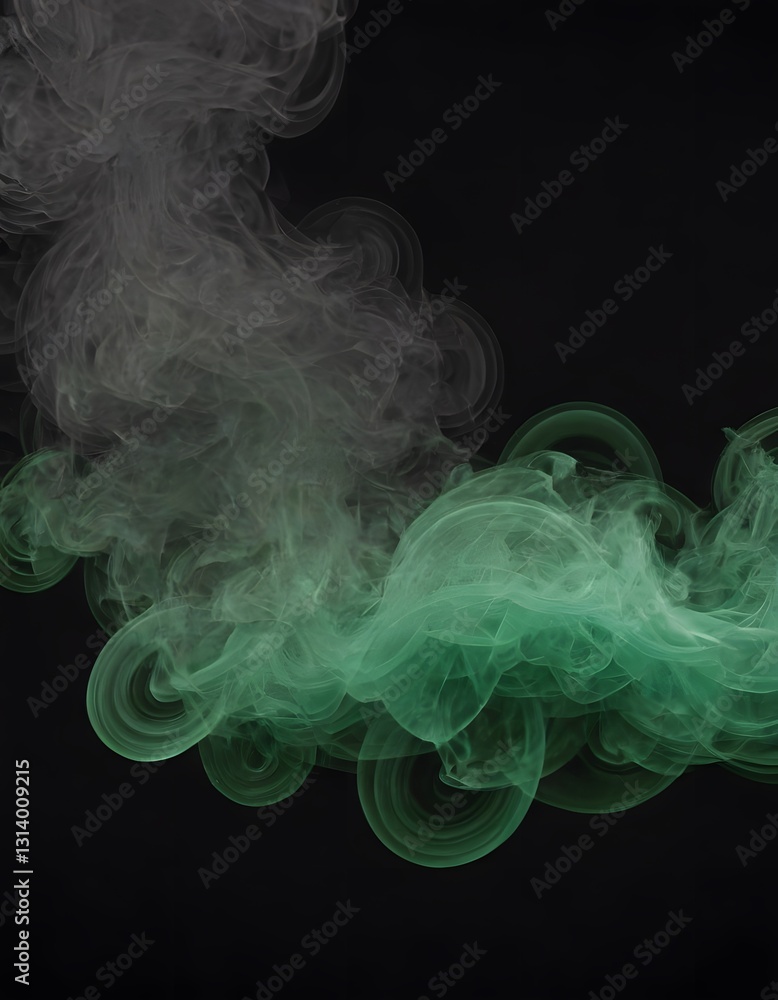 Fototapeta premium smoke effect isolated on a black background
