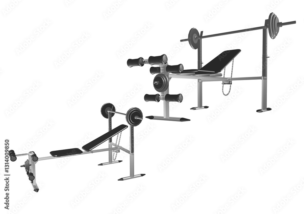 Naklejka premium siłownia, ćwiczenia, przyrząd, fitness