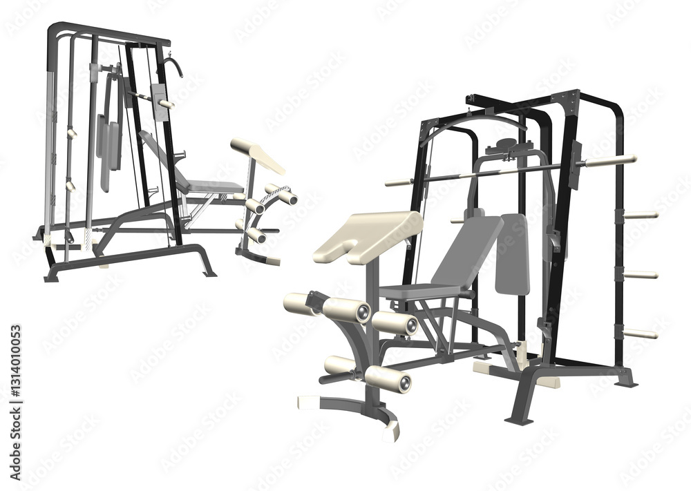 Fototapeta premium siłownia, ćwiczenia, przyrząd, fitness