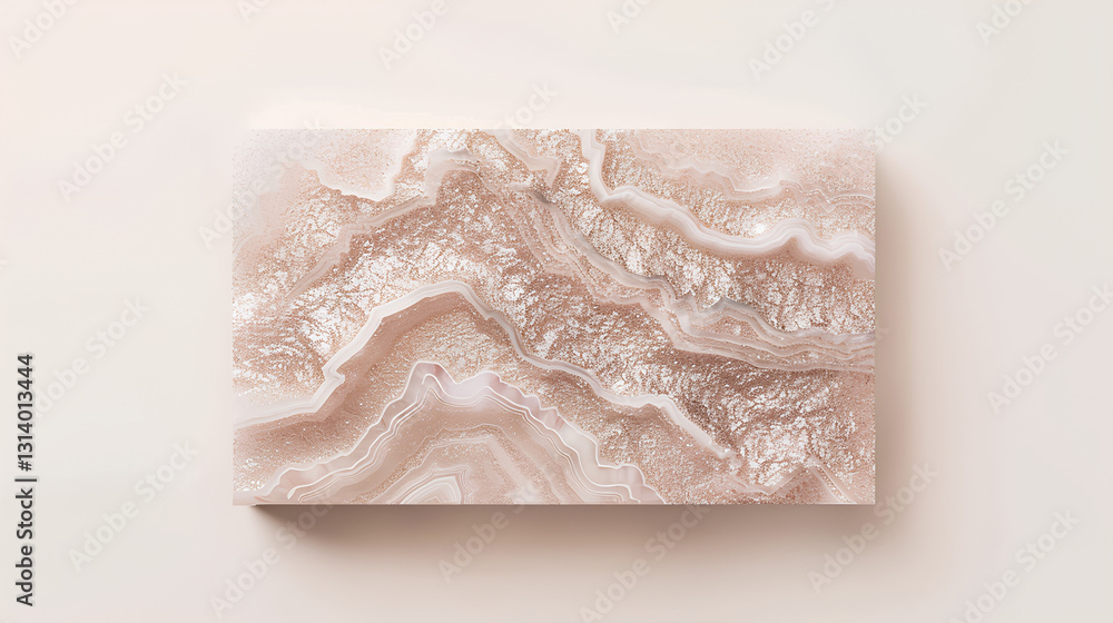 Design an elegant business card with rose gold glitter on the right side, featuring soft pink and cream colors for an organic feel.
Design an elegant business card with rose gold glitter on the right side, featuring soft pink and cream colors for an organic feel.