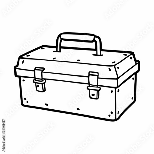 Hand Drawn  Toolbox Illustration for DIY and Repair Concepts