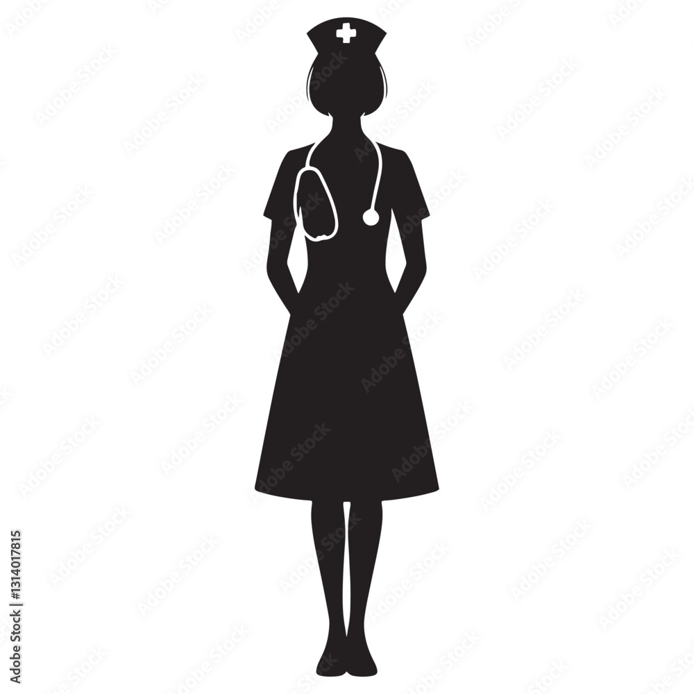 Altruistic Nurse silhouette, dedicated to the well-being of others - Nurse illustration - Minimalist Nurse vector - Healthcare silhouette
Altruistic Nurse silhouette, dedicated to the well-being of others - Nurse illustration - Minimalist Nurse vector - Healthcare silhouette