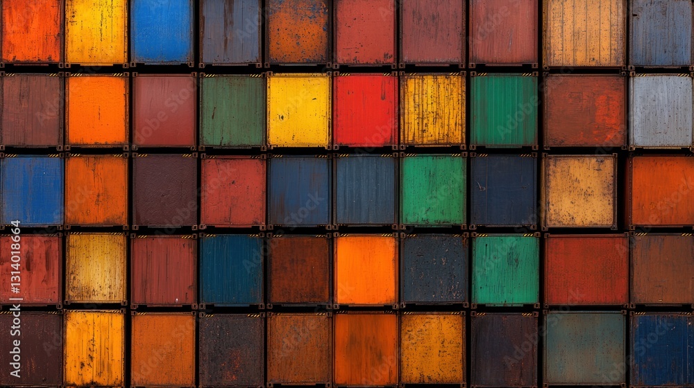 Colorful Cargo Containers: A Symphony of Shipping