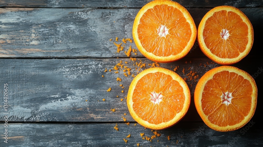 oranges on a grey wooden background copy space oranges on a grey wooden background copy space
