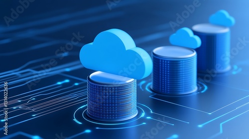 Wallpaper Mural Cloud Computing Concept with Data Storage and Server Technology in a Digital Environment Torontodigital.ca