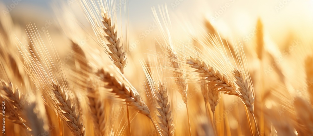 Golden Wheat Field Under the Warm Sunlight Golden Wheat Field Under the Warm Sunlight