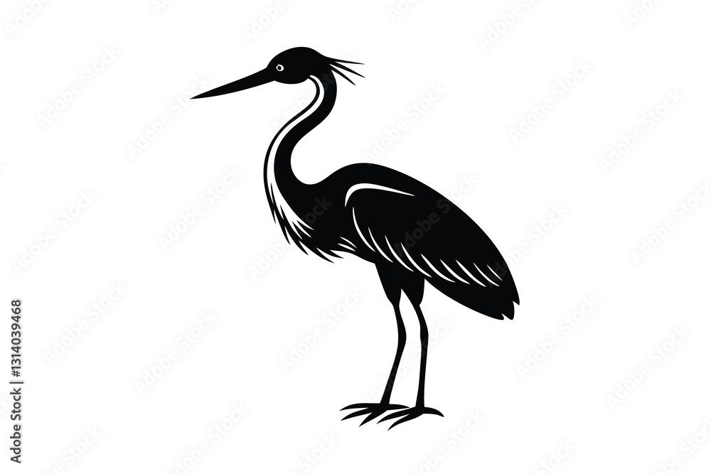 Heron Bird Logo Vector Heron Bird Logo Vector