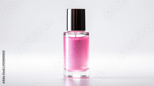 Pink Perfume Bottle Spray Bottle Cosmetic Product Glass Bottle Silver Cap Beauty Product Fragrance Mockup