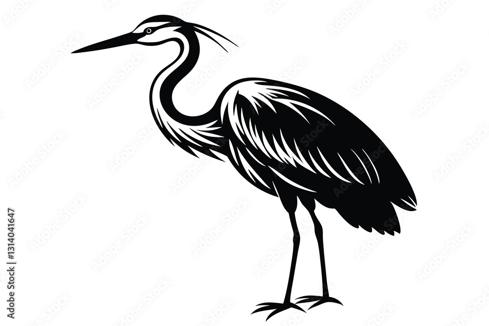 Obraz premium Heron Bird Logo Vector