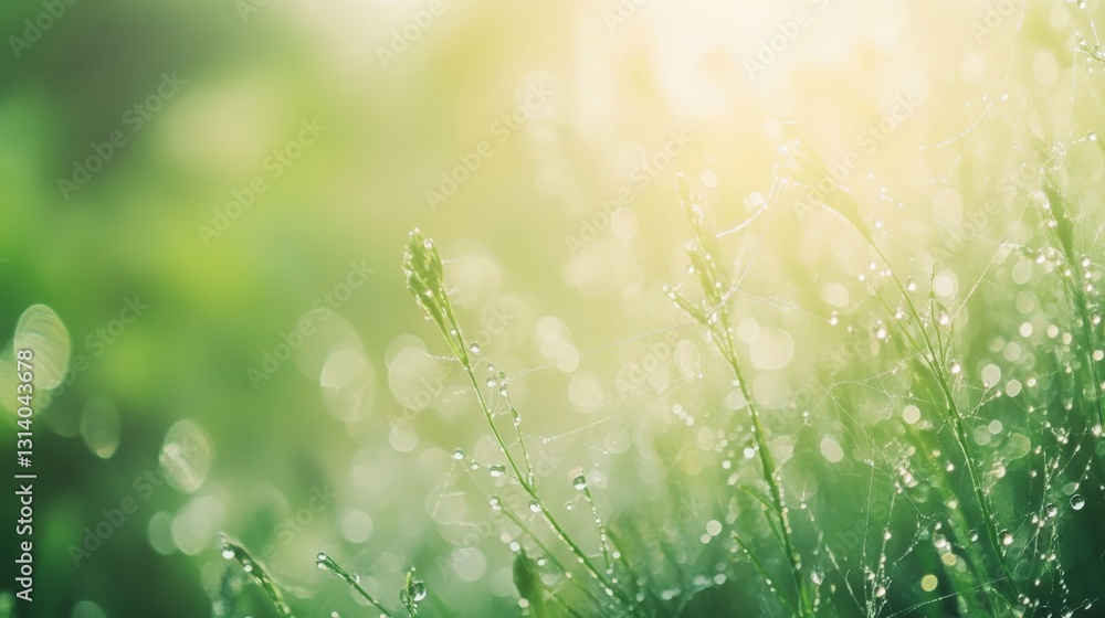 Dewy Grass in Sunlight Dewy Grass in Sunlight