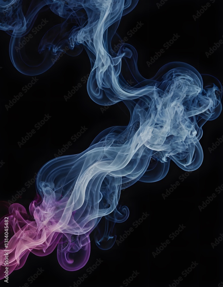 Obraz premium smoke effect isolated on a black background