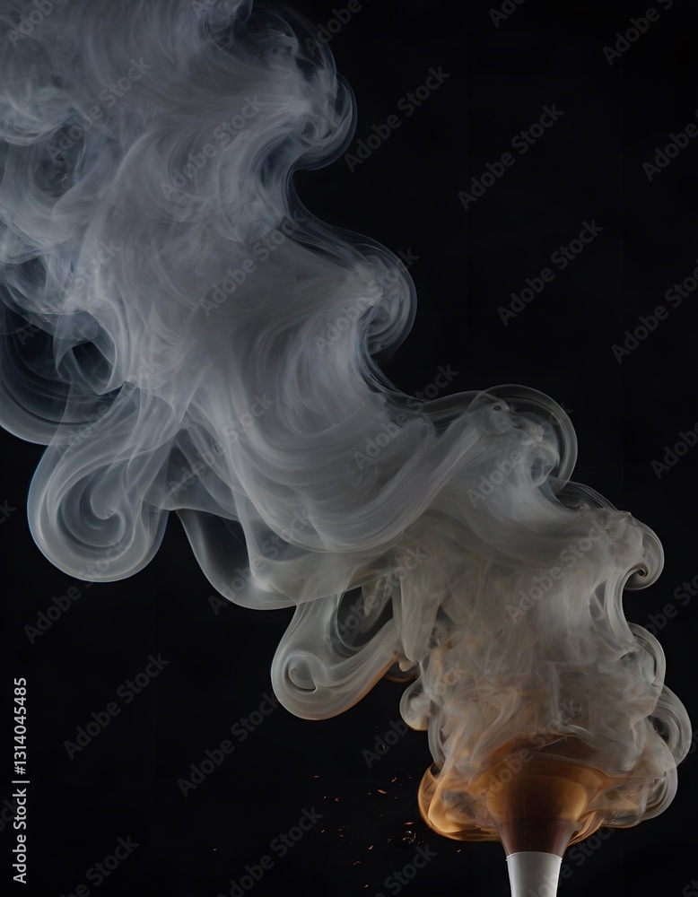 Fototapeta premium smoke effect isolated on a black background