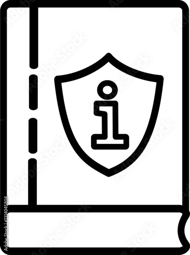 Safety rules book icon. Rules book  vector icon.  Replaceable vector design.