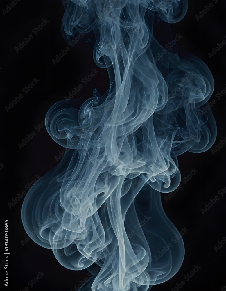 Obraz premium smoke effect isolated on a black background
