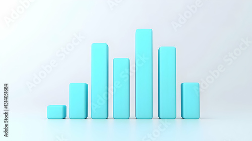 Free Download Blue Bar Graph Representing Data Trends on a Light Background - GFXLoad