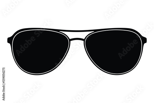 A simple sunglass silhouette white background