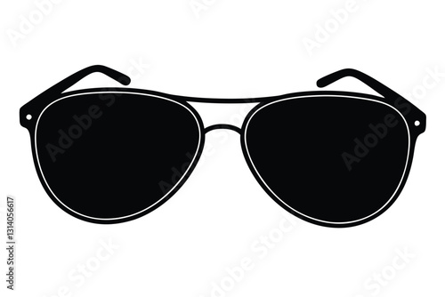 A simple sunglass silhouette white background