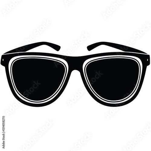 sunglass Silhouette white background