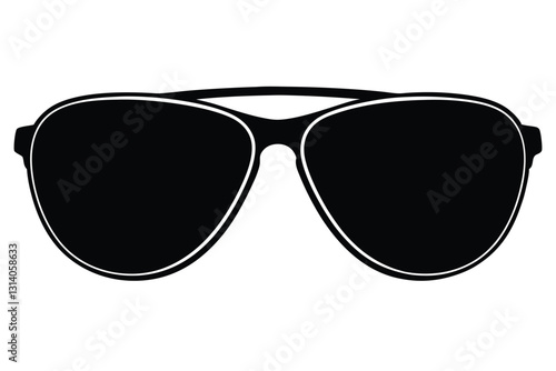 sunglass Silhouette white background