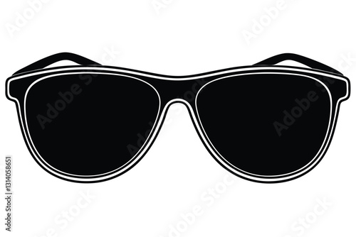sunglass Silhouette white background