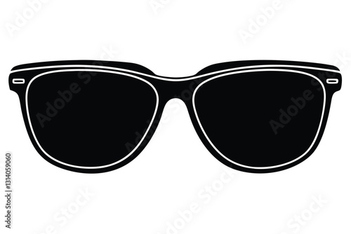 sunglass Silhouette white background