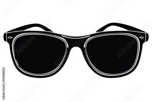 sunglass Silhouette white background