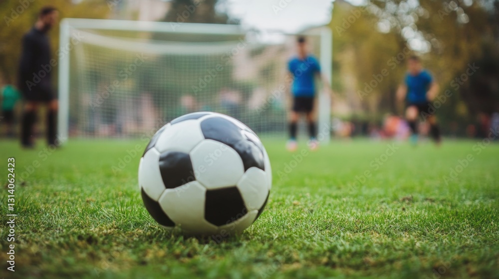 Obraz premium Soccer players on field