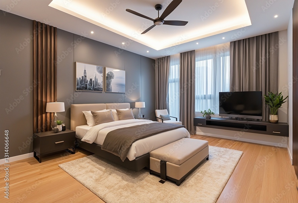 Fototapeta premium Contemporary Bedroom Decor Ideas