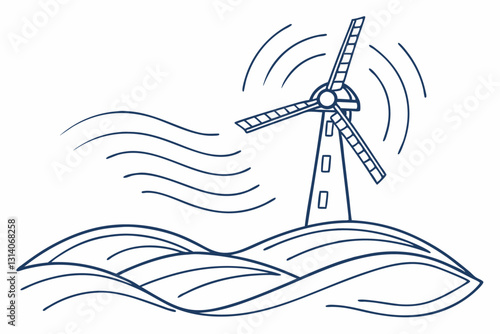 windmills in the wind