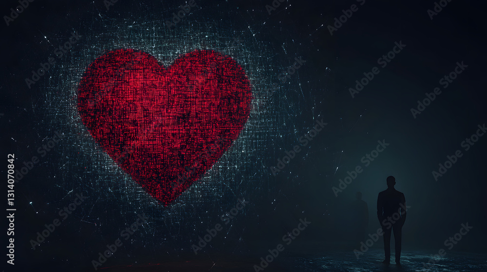 A digital heart surrounded by intricate AI code patterns, with shadowy futuristic elements, symbolizing the intersection of technology, emotion, and artificial intelligence in the modern world.
A digital heart surrounded by intricate AI code patterns, with shadowy futuristic elements, symbolizing the intersection of technology, emotion, and artificial intelligence in the modern world.