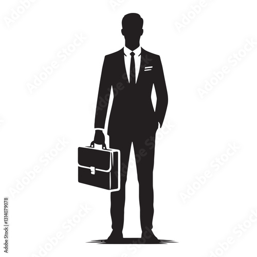 Dynamic Lawyer silhouette, adapting to every legal challenge - Lawyer illustration - Minimalist Lawyer vector - Profession silhouette
