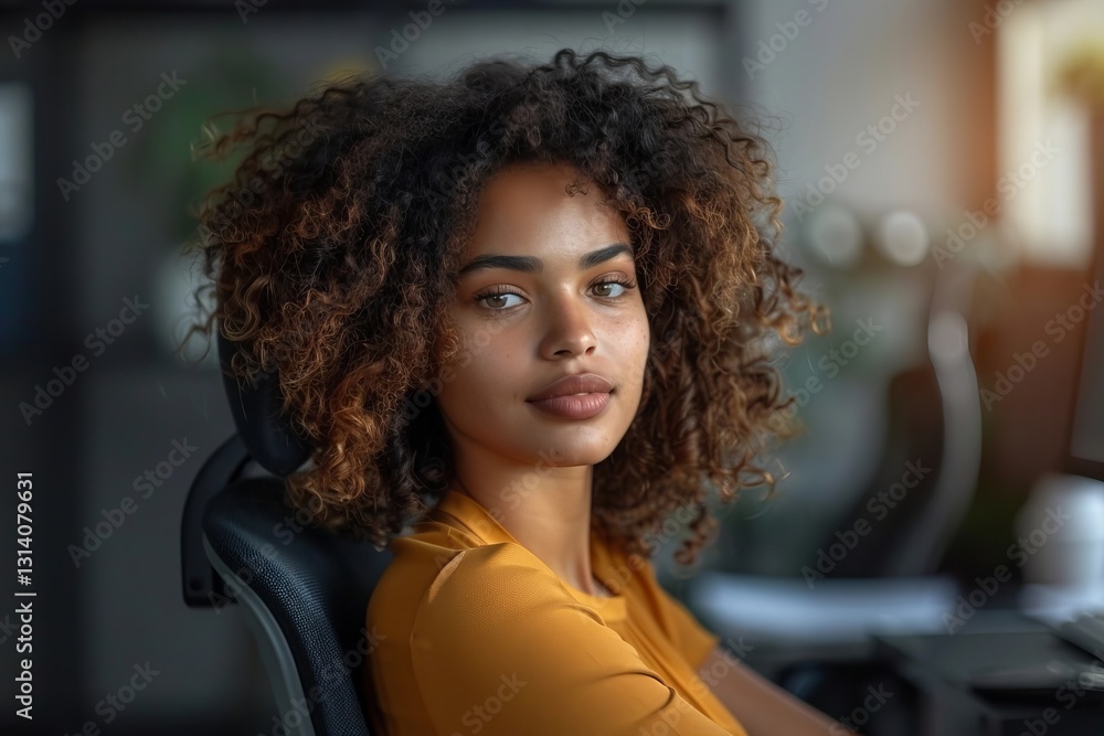 African American Woman in Office Chair Suffering from Back Pain Due to Prolonged Computer Use African American Woman in Office Chair Suffering from Back Pain Due to Prolonged Computer Use