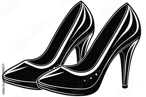 High heel shoes silhouettes